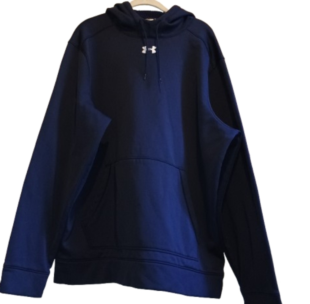 Under Armour Men’s 2XL Loose Fit Pullover Jacket Hoodie Navy Performance - Picture 1 of 10